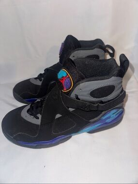 Nike Air Jordan 8 Retro Aqua Jumpman Size 6y Big Kids